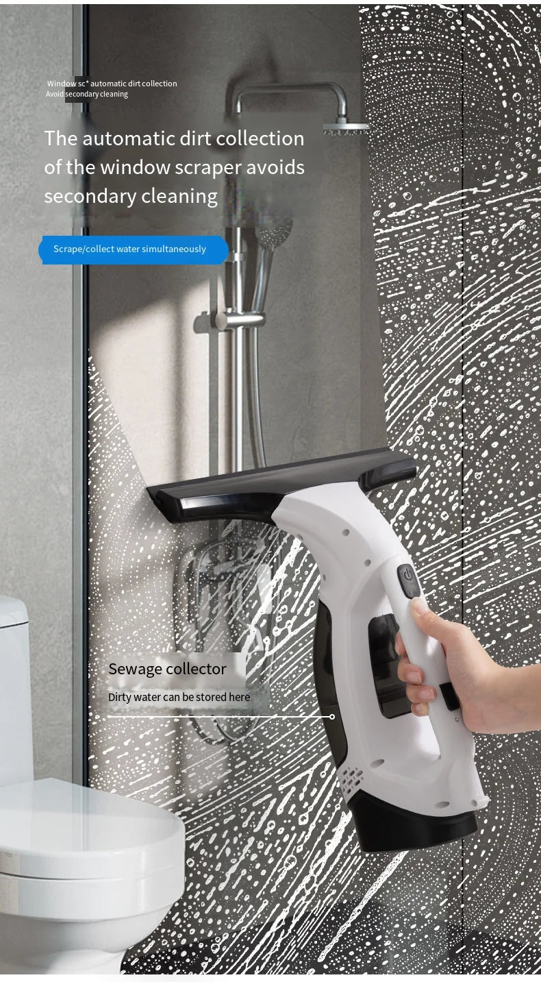 Nettoyeur de Vitres Électrique Sans Fil | Rechargeable | Résultat Sans Traces