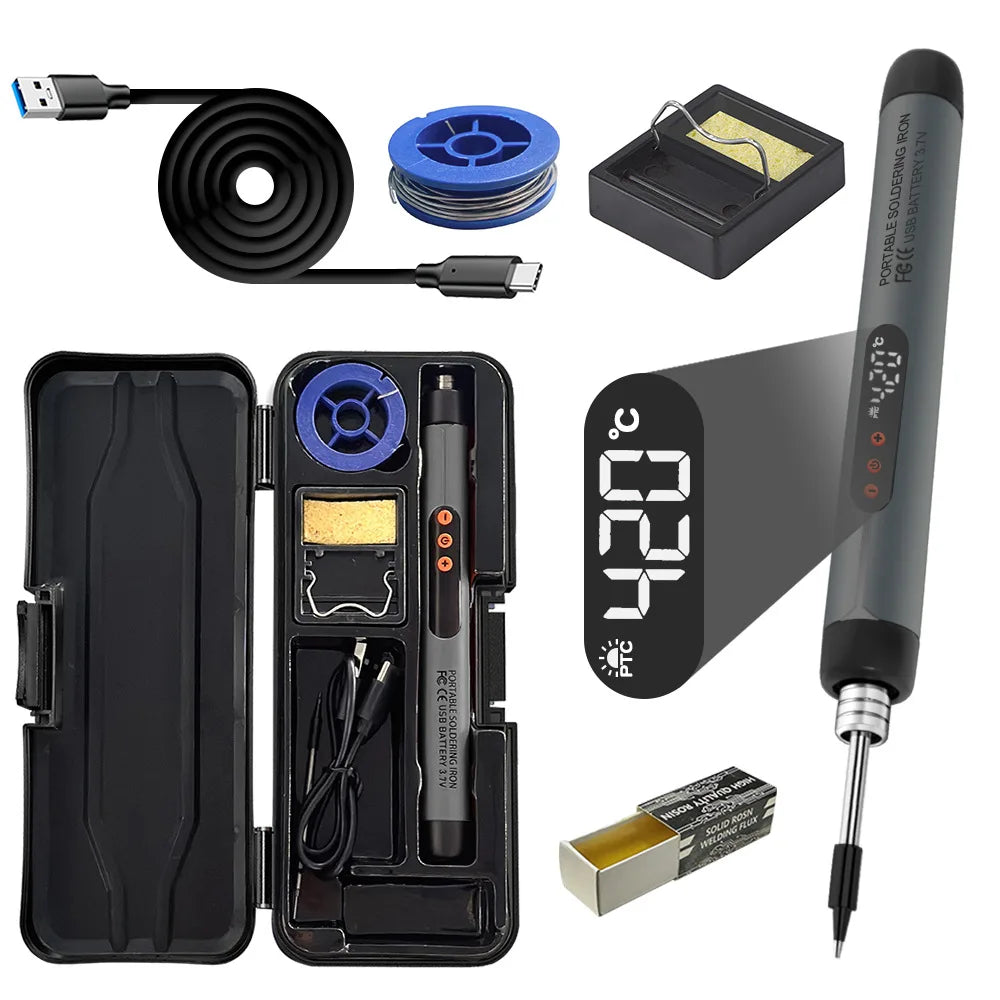 Fer à Souder USB Sans Fil | Réglable 300-450°C | Kit Professionnel