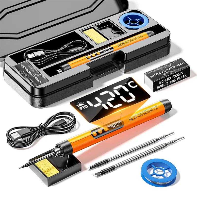 Fer à Souder USB Sans Fil | Réglable 300-450°C | Kit Professionnel