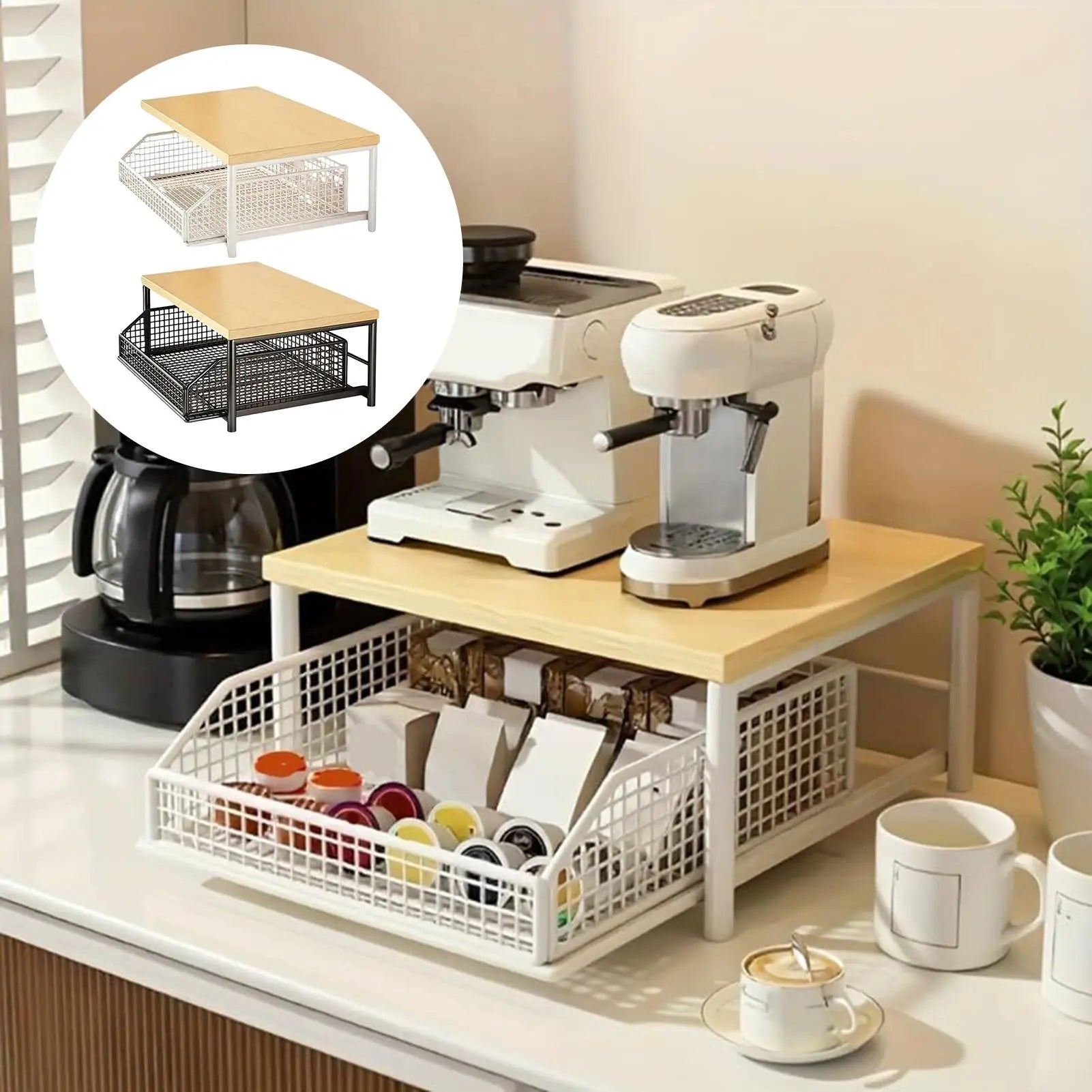Étagère Cuisine 2 Niveaux | Organisateur Compact | Maison & Salle de Bain