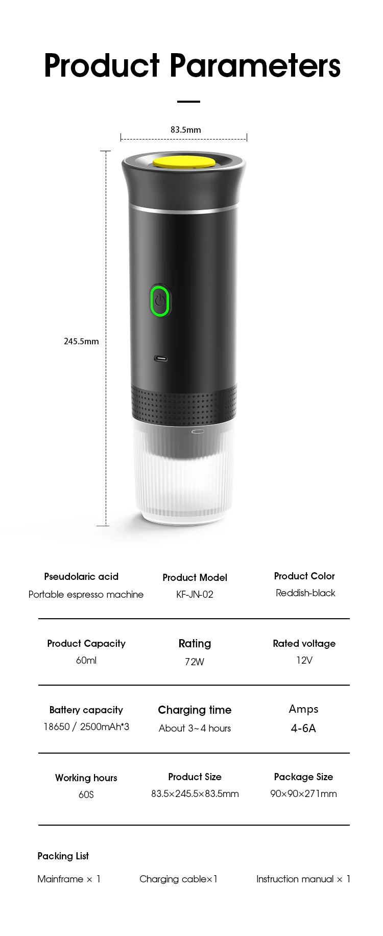 Cafetière Portable 3-en-1 | Capsules & Café Moulu | Voiture, Maison & Camping