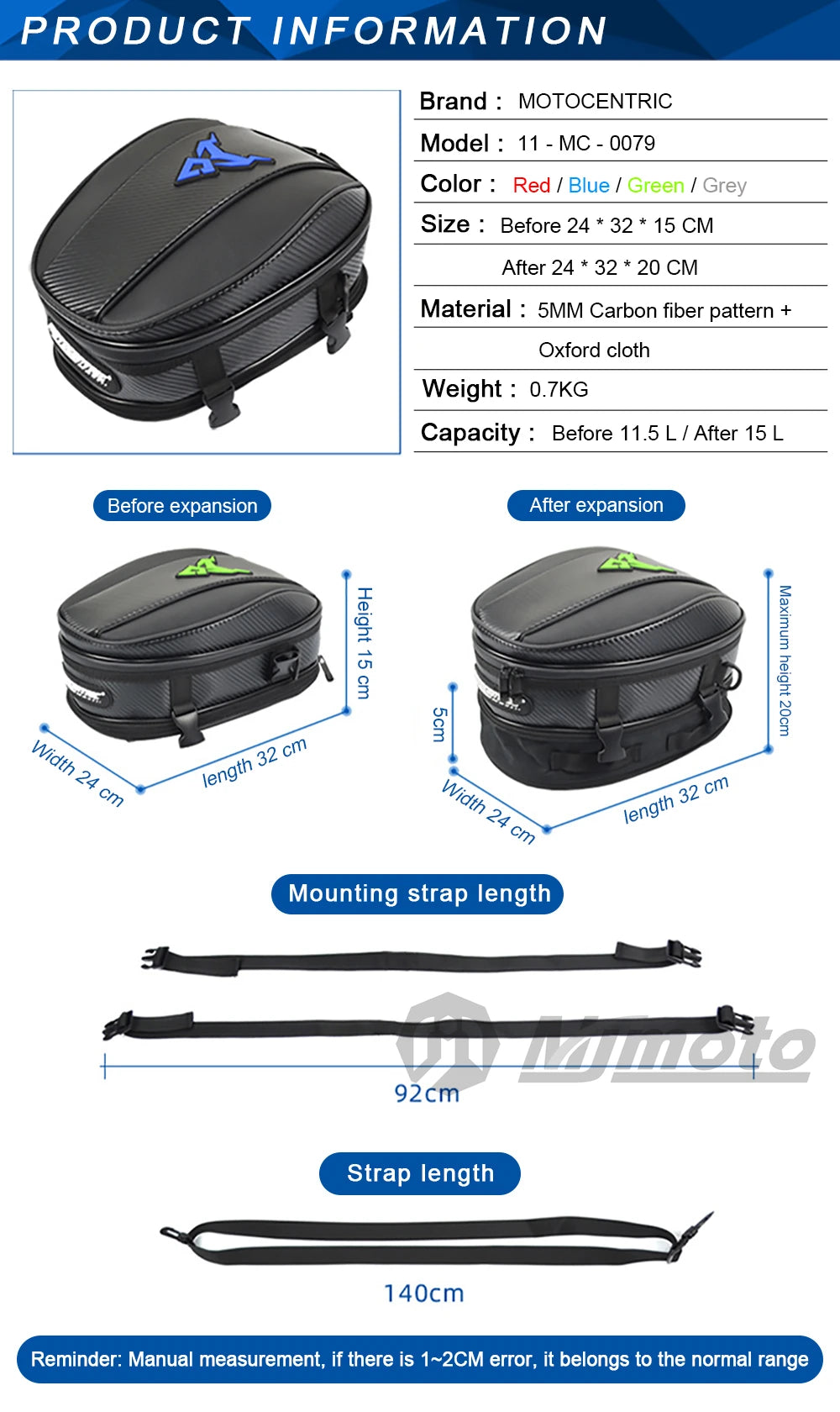 Sac Moto Imperméable Grande Capacité | Sacoche & Sac à Dos | Tous Types de Motos