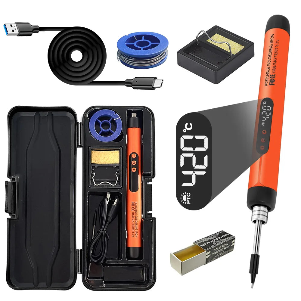 Fer à Souder USB Sans Fil | Réglable 300-450°C | Kit Professionnel