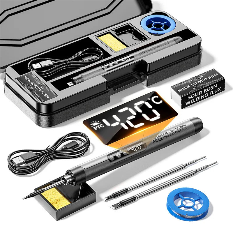 Fer à Souder USB Sans Fil | Réglable 300-450°C | Kit Professionnel