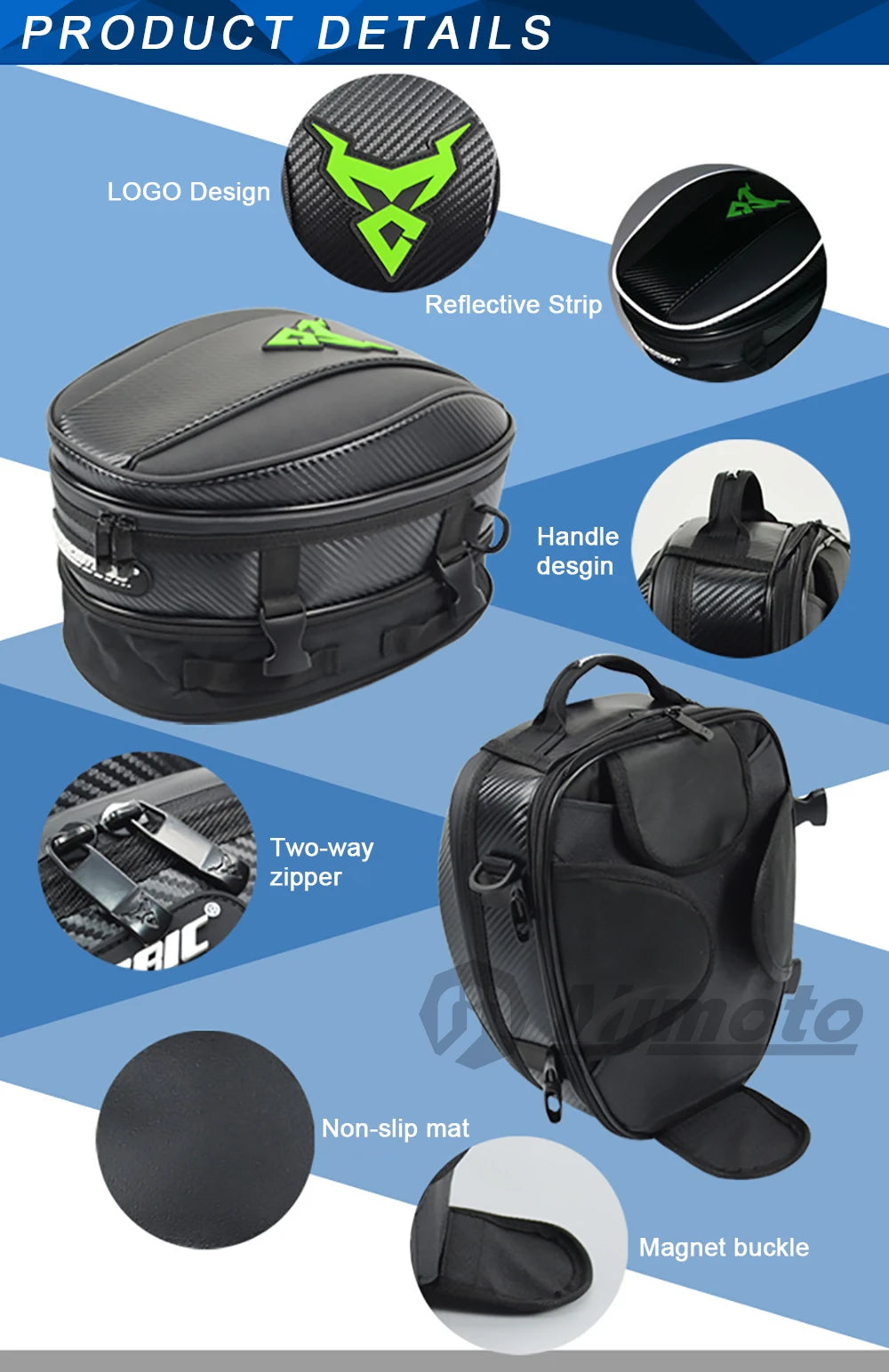 Sac Moto Imperméable Grande Capacité | Sacoche & Sac à Dos | Tous Types de Motos