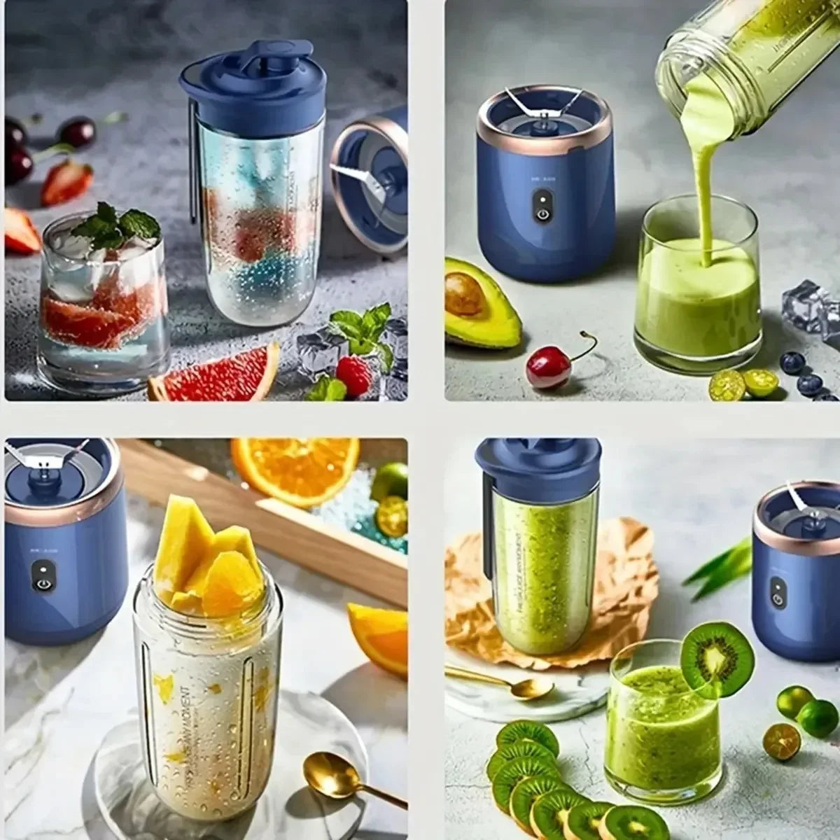 Blender USB Portable 400ml | 6 Couleurs | Smoothies & Milkshakes À Emporter