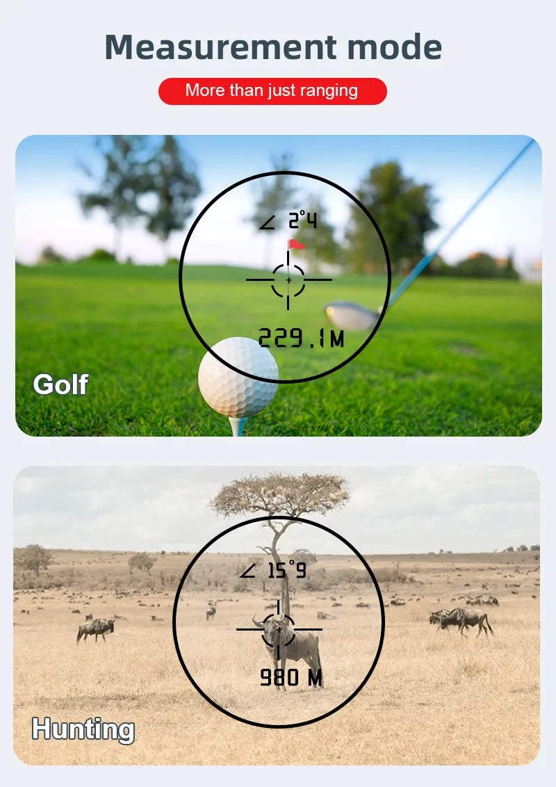 Télémètre Laser Golf 600M/1000M | Professionnel | Rechargeable USB-C