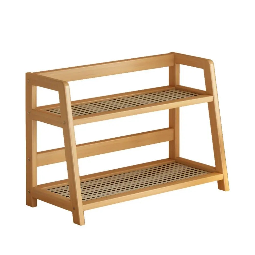 Étagère Bois & Rotin | Organisateur Cuisine, Maquillage & Épices | Déco Maison