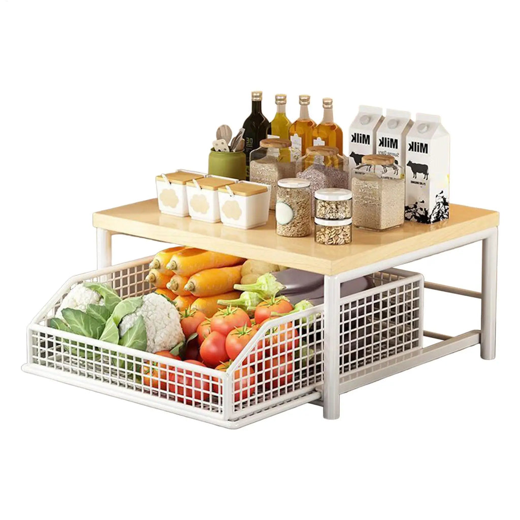Étagère Cuisine 2 Niveaux | Organisateur Compact | Maison & Salle de Bain