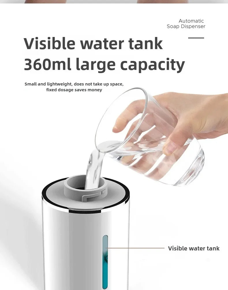 Distributeur de Savon Automatique Sans Contact | Rechargeable USB-C | Cuisine & Salle de Bain