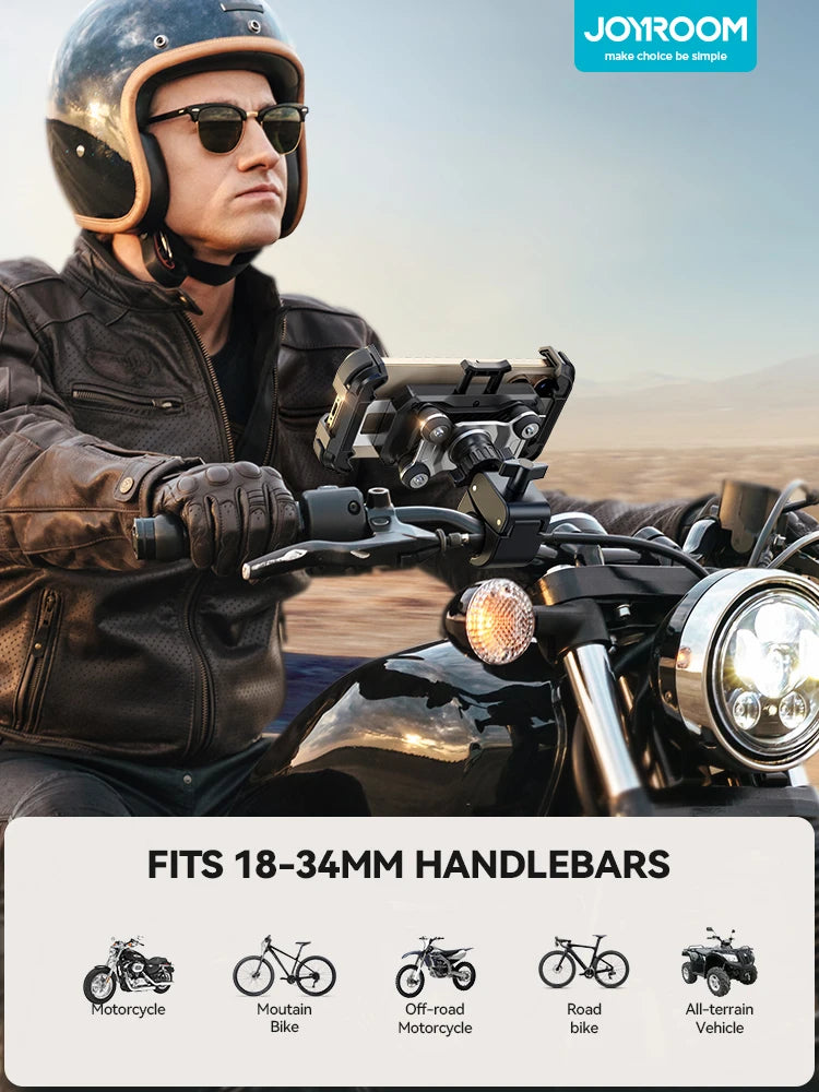Support Téléphone Moto Joyroom | Anti-Vibrations | 4,7–7" | Guidon