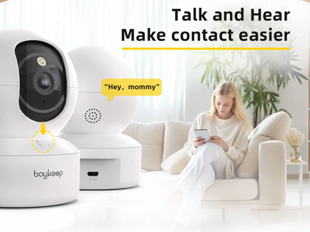 Caméra Intelligente 360° pour Animaux & Bébé | 2K HD | WiFi 5G | Vision Nocturne