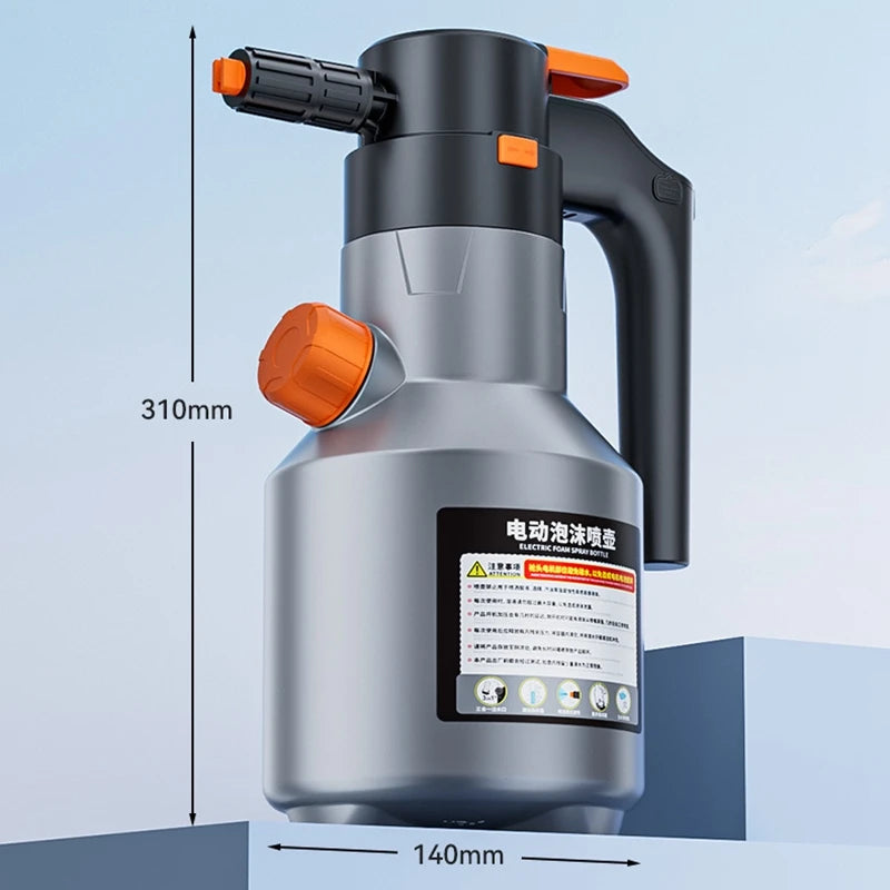 Pistolet Mousse Électrique 2L | Lavage Voiture Sans Contact | Rechargeable USB