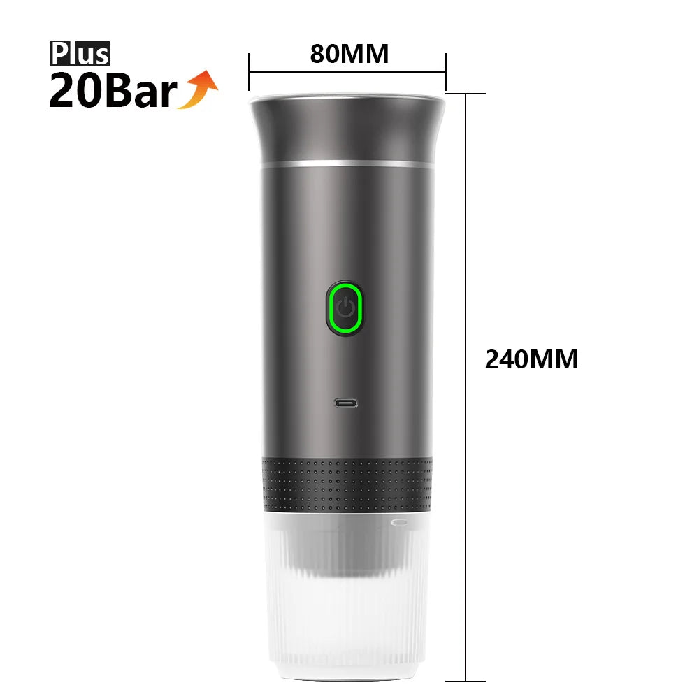 Cafetière Portable 3-en-1 | Capsules & Café Moulu | Voiture, Maison & Camping