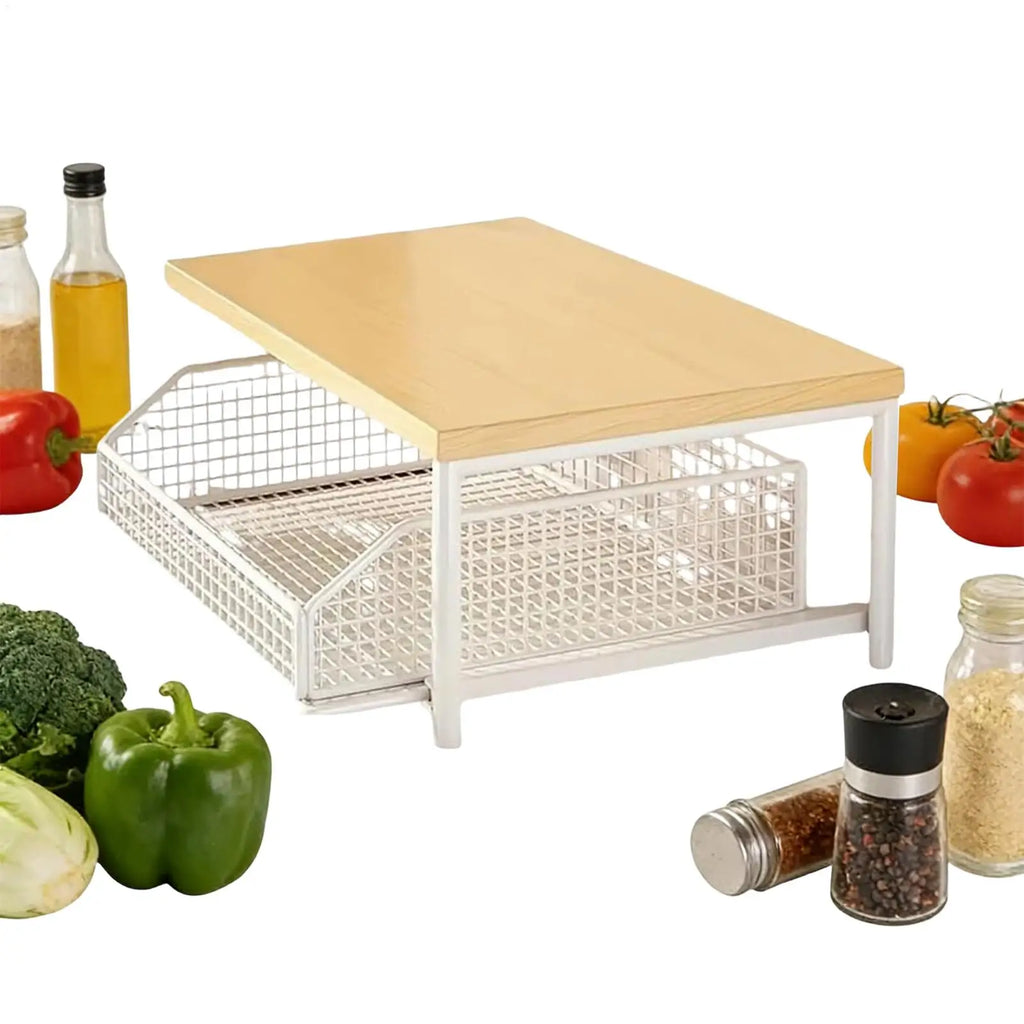 Étagère Cuisine 2 Niveaux | Organisateur Compact | Maison & Salle de Bain