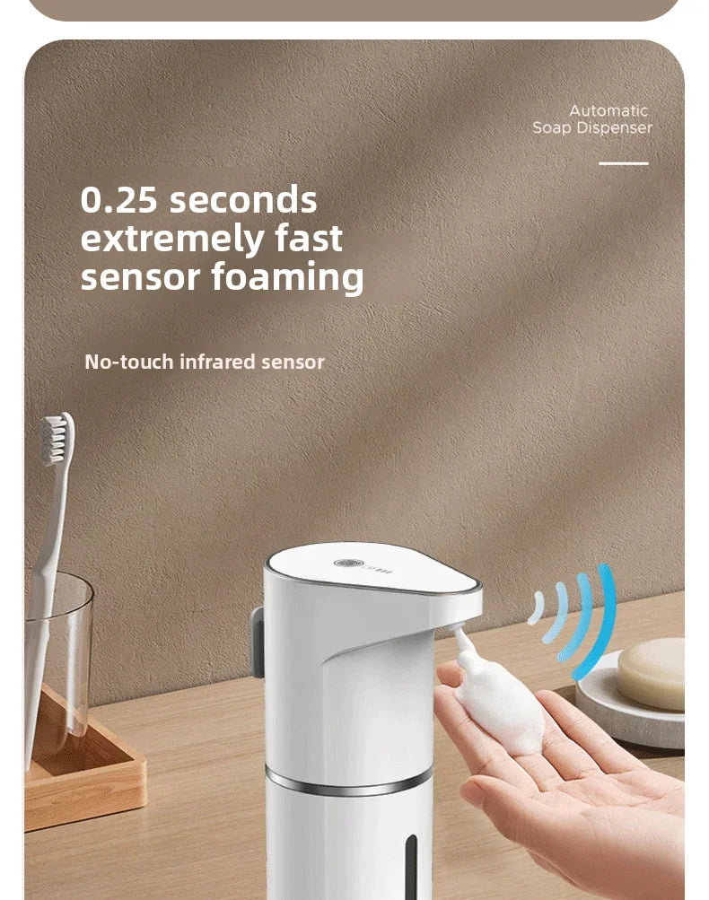 Distributeur de Savon Automatique Sans Contact | Rechargeable USB-C | Cuisine & Salle de Bain