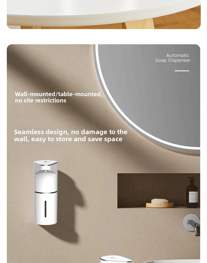 Distributeur de Savon Automatique Sans Contact | Rechargeable USB-C | Cuisine & Salle de Bain