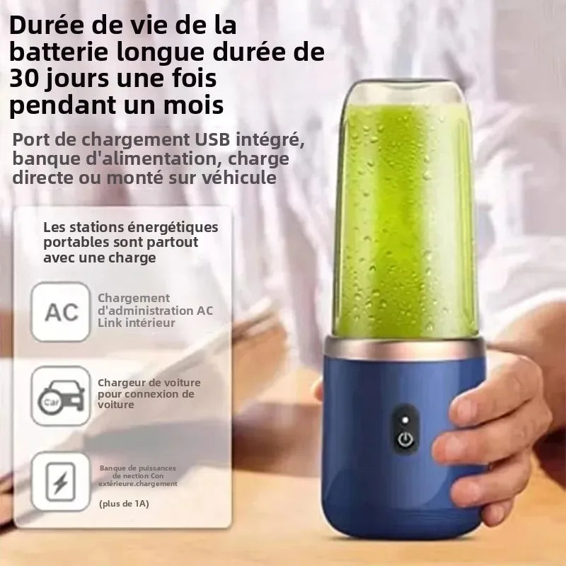 Blender USB Portable 400ml | 6 Couleurs | Smoothies & Milkshakes À Emporter