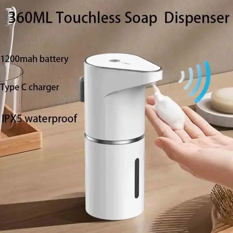 Distributeur de Savon Automatique Sans Contact | Rechargeable USB-C | Cuisine & Salle de Bain