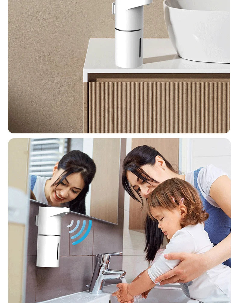 Distributeur de Savon Automatique Sans Contact | Rechargeable USB-C | Cuisine & Salle de Bain