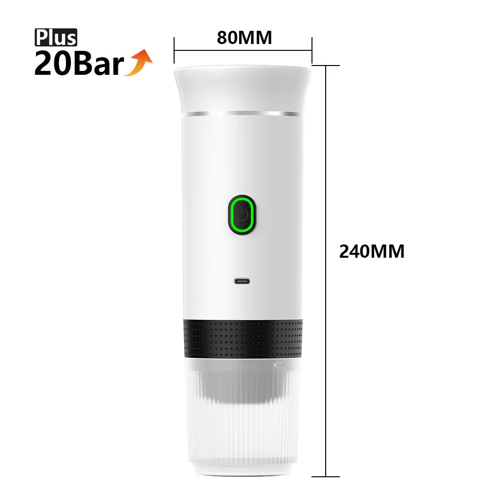 Cafetière Portable 3-en-1 | Capsules & Café Moulu | Voiture, Maison & Camping