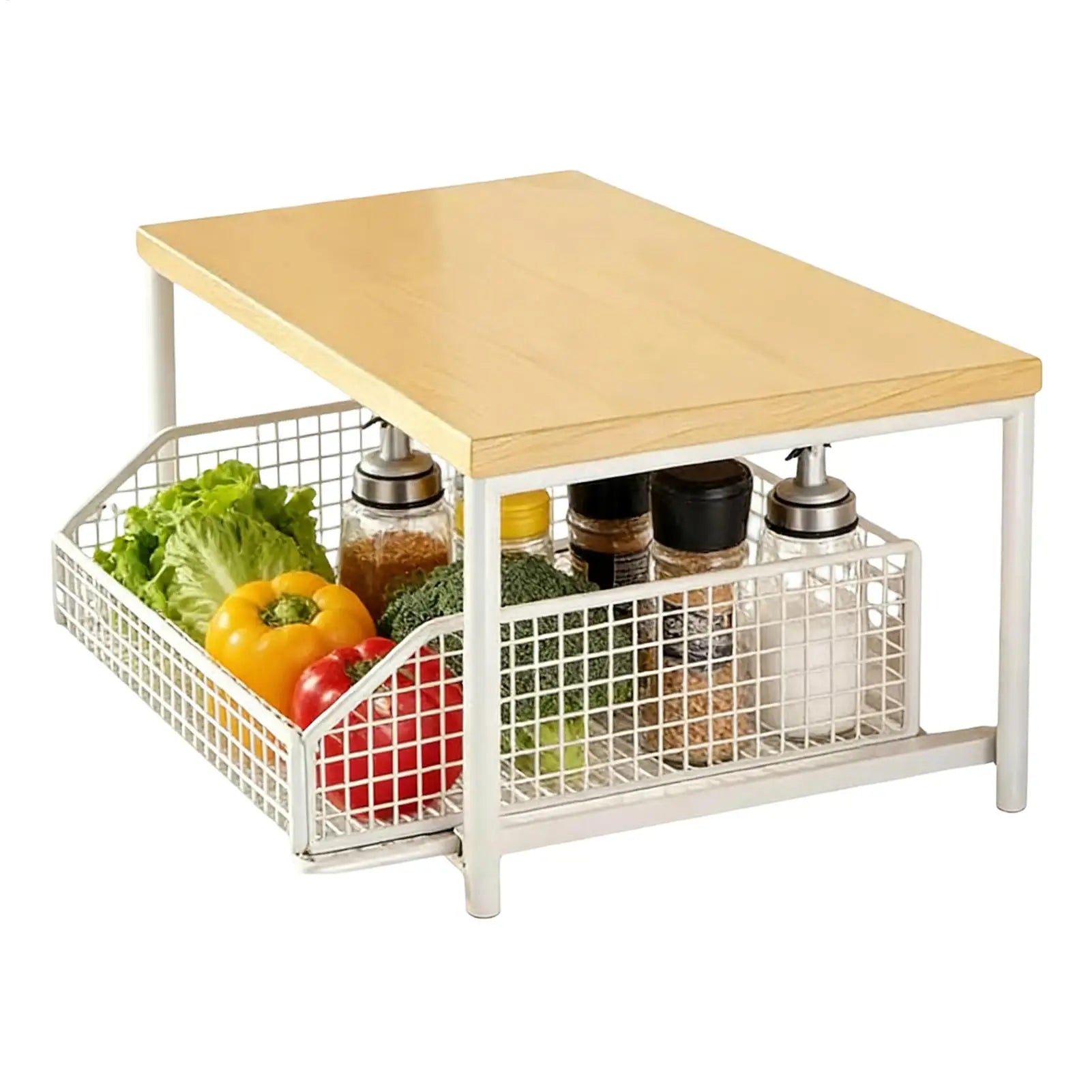 Étagère Cuisine 2 Niveaux | Organisateur Compact | Maison & Salle de Bain