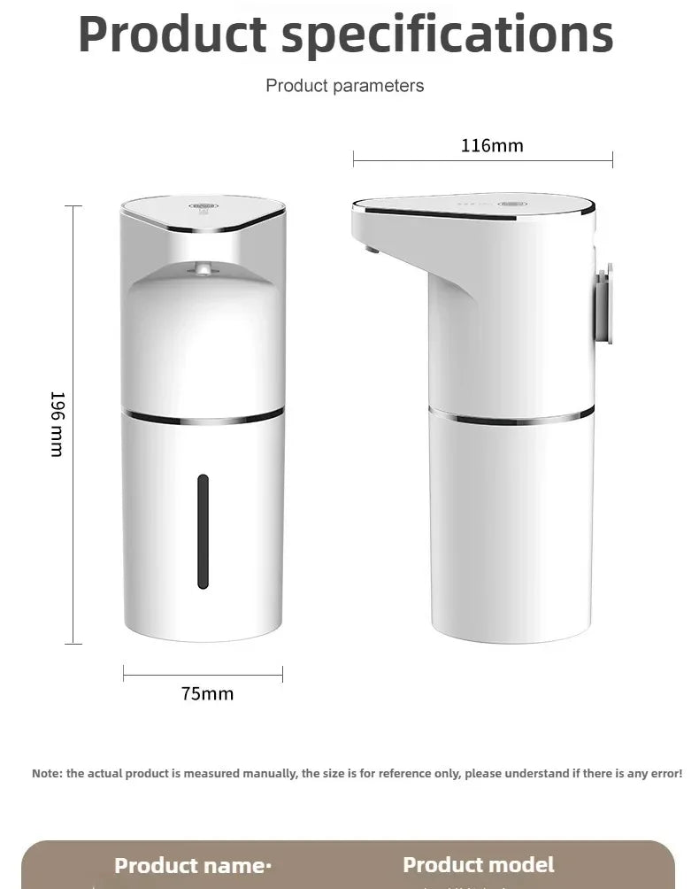 Distributeur de Savon Automatique Sans Contact | Rechargeable USB-C | Cuisine & Salle de Bain