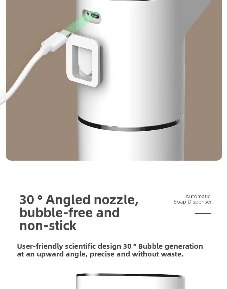 Distributeur de Savon Automatique Sans Contact | Rechargeable USB-C | Cuisine & Salle de Bain
