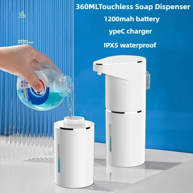 Distributeur de Savon Automatique Sans Contact | Rechargeable USB-C | Cuisine & Salle de Bain