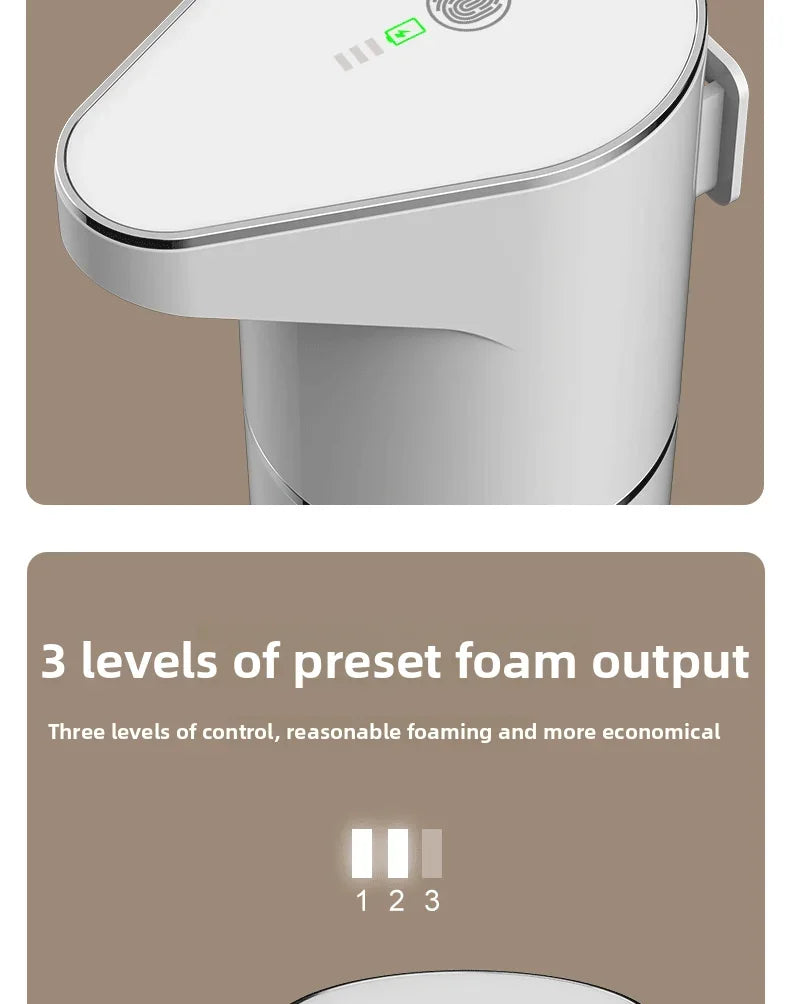 Distributeur de Savon Automatique Sans Contact | Rechargeable USB-C | Cuisine & Salle de Bain
