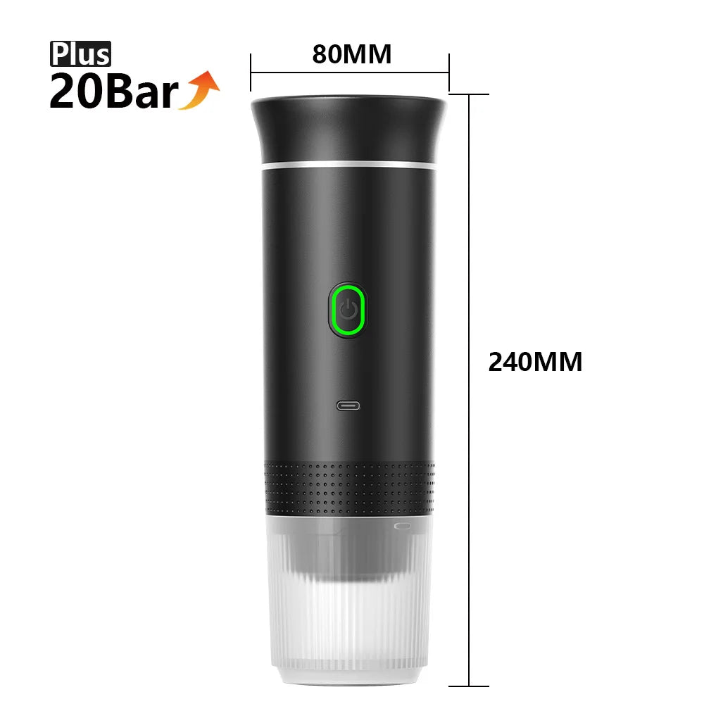 Cafetière Portable 3-en-1 | Capsules & Café Moulu | Voiture, Maison & Camping