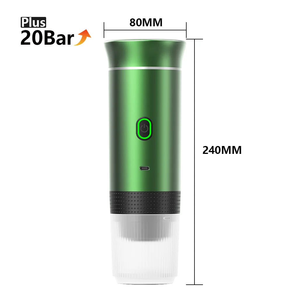Cafetière Portable 3-en-1 | Capsules & Café Moulu | Voiture, Maison & Camping