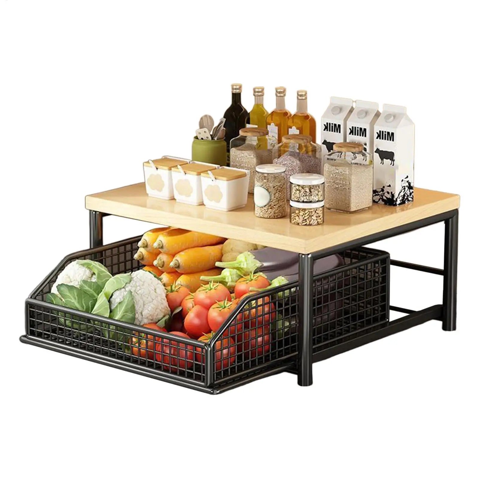 Étagère Cuisine 2 Niveaux | Organisateur Compact | Maison & Salle de Bain