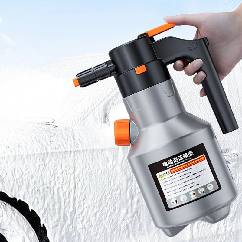 Pistolet Mousse Électrique 2L | Lavage Voiture Sans Contact | Rechargeable USB