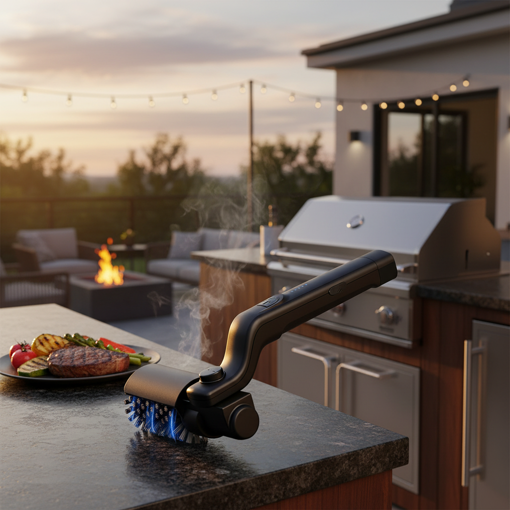 Brosse BBQ Électrique mise en scène luxueuse