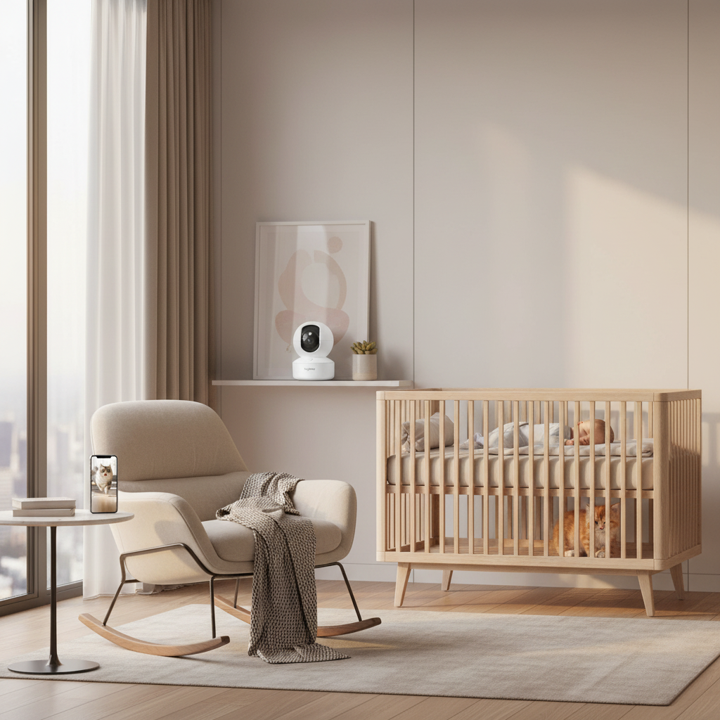 Caméra Connectée 360° mise en scène luxueuse